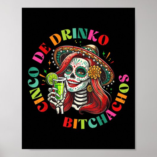 Cinco De Mayo Grappig Mexicaans Feest Cinco De Dri Poster (Voorkant)