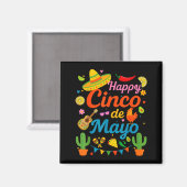 Cinco de mayo grappig Mexicaans feest feestje 5 de Magneet (Voorkant / Achterkant)