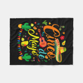 Cinco de Mayo grappig Mexicaans feest feestje 5 me Fleece Deken (Voorkant (Horizontaal))
