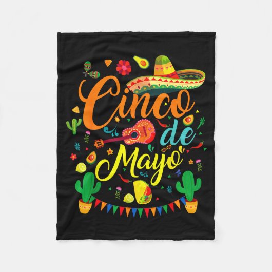 Cinco de Mayo grappig Mexicaans feest feestje 5 me Fleece Deken (Voorkant)