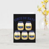 Cinco De Mayo Grappige 5 Mayonaise Jars Kaart (Gele Bloem)