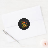 Cinco de mayo grappige cactus sombrero tokkel dans ronde sticker (Envelop)