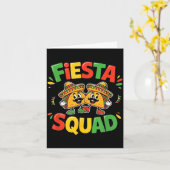 Cinco de mayo grappige fiesta squad feest voor man kaart (Gele Bloem)