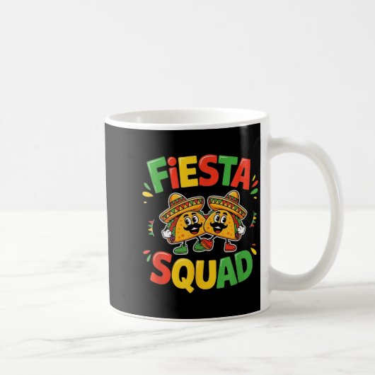 Cinco de mayo grappige fiesta squad feest voor man koffiemok (Rechts)