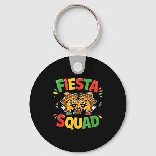 Cinco de mayo grappige fiesta squad feestje voor m sleutelhanger (Voorkant)