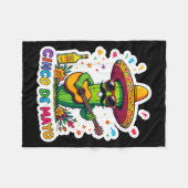 Cinco de mayo grappige Mexicaanse cactus zonnebril Fleece Deken (Voorkant (Horizontaal))