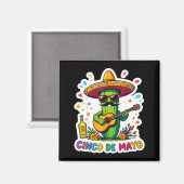 Cinco de mayo grappige Mexicaanse cactus zonnebril Magneet (Voorkant / Achterkant)