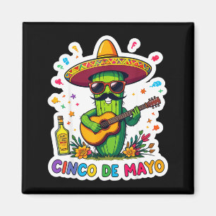 Cinco de mayo grappige Mexicaanse cactus zonnebril Magneet
