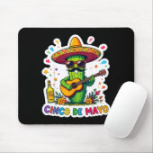 Cinco de mayo grappige Mexicaanse cactus zonnebril Muismat (Met muis)