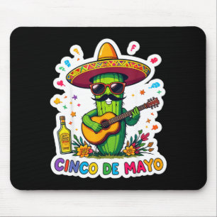 Cinco de mayo grappige Mexicaanse cactus zonnebril Muismat