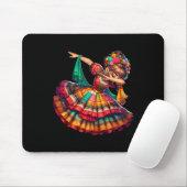Cinco De Mayo Grappige Mexicaanse Dabbende Vrouw C Muismat (Met muis)