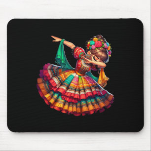 Cinco De Mayo Grappige Mexicaanse Dabbende Vrouw C Muismat
