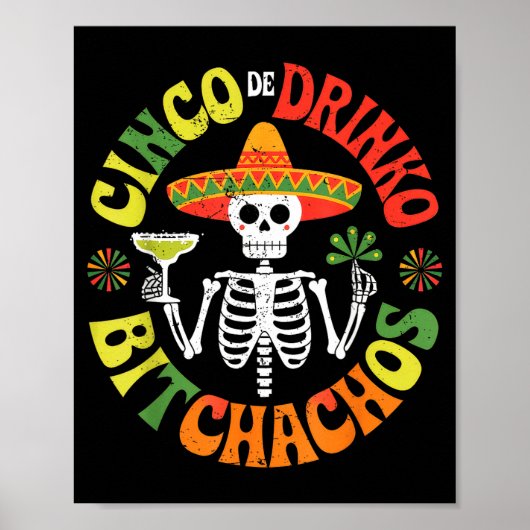 Cinco De Mayo Grappige Mexicaanse Feest Cinco De D Poster (Voorkant)