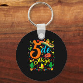 Cinco de mayo grappige Mexicaanse feestpartij 5 de Sleutelhanger (Voorkant)