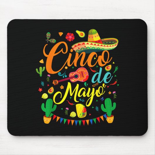 Cinco de mayo grappige Mexicaanse fiesta feestje 5 Muismat (Voorkant)