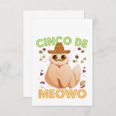 Cinco De Mayo Grappige Mexicaanse Kat Cindo De May Bedankkaart (Voorkant / Achterkant)