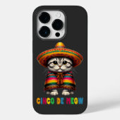 Cinco De Mayo Grappige Mexicaanse Kat Sombrero Meo Case-Mate iPhone Case (Achterkant)