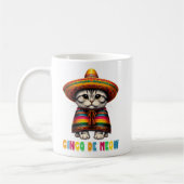Cinco De Mayo Grappige Mexicaanse Kat Sombrero Meo Koffiemok (Links)