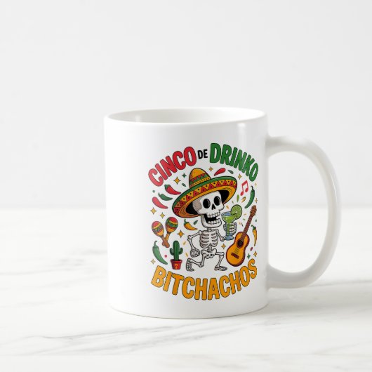 Cinco de Mayo Grappige Mexicaanse partij Cinco de Koffiemok (Rechts)