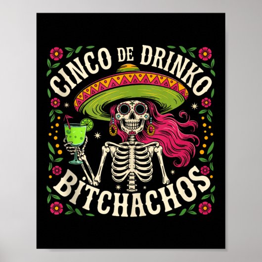 Cinco de Mayo Grappige Mexicaanse partij Cinco de  Poster (Voorkant)