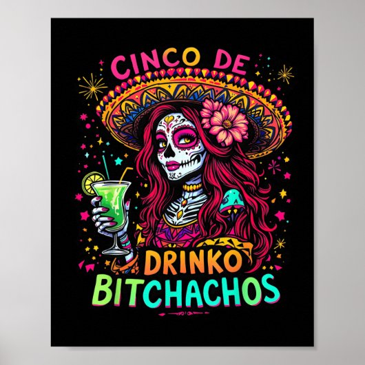 Cinco de Mayo Grappige Mexicaanse partij Cinco de Poster (Voorkant)