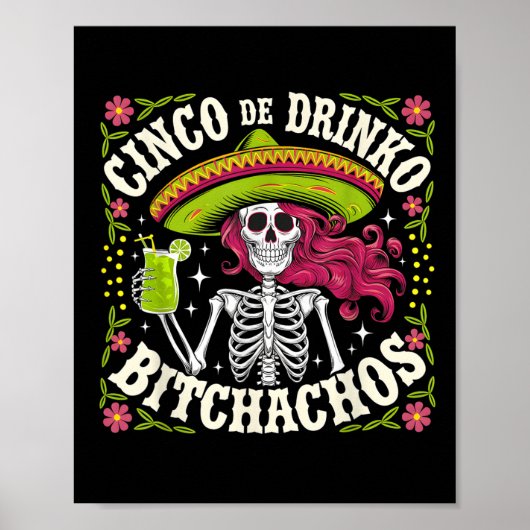Cinco de Mayo Grappige Mexicaanse partij Cinco de Poster (Voorkant)