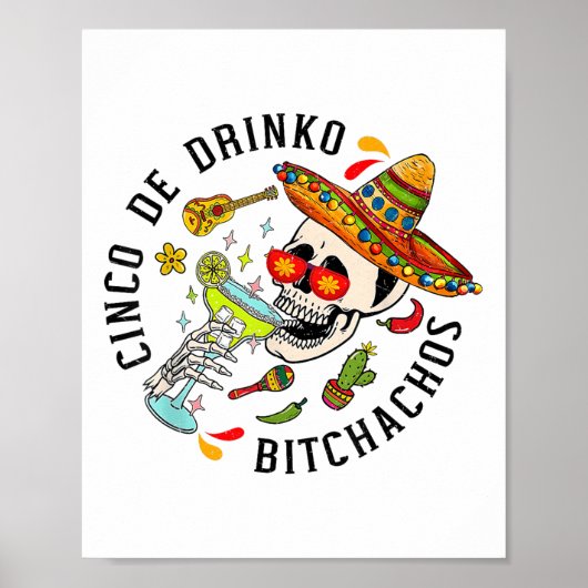 Cinco de Mayo Grappige Mexicaanse partij Cinco de Poster (Voorkant)