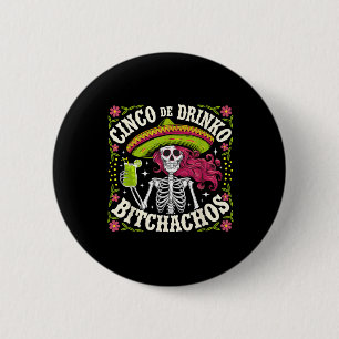 Cinco de Mayo Grappige Mexicaanse partij Cinco de Ronde Button 5,7 Cm