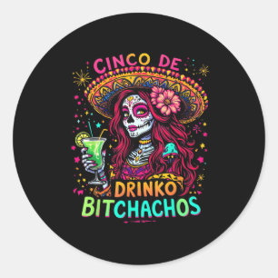Cinco de Mayo Grappige Mexicaanse partij Cinco de Ronde Sticker
