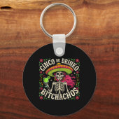Cinco de Mayo Grappige Mexicaanse partij Cinco de Sleutelhanger (Voorkant)