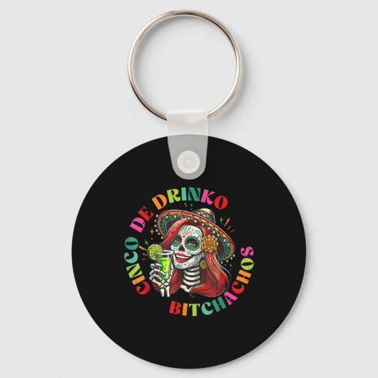 Cinco de Mayo Grappige Mexicaanse partij Cinco de Sleutelhanger (Voorkant)