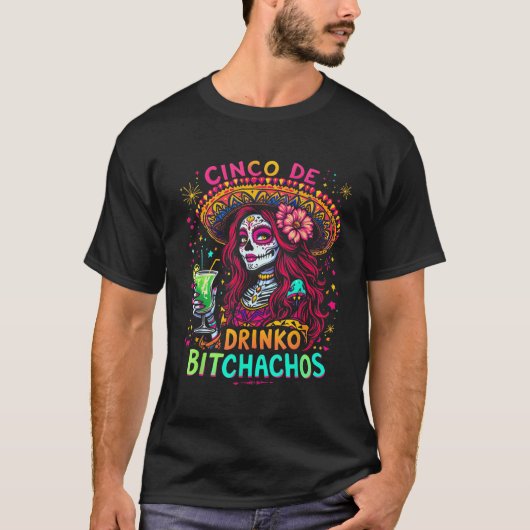 Cinco de Mayo Grappige Mexicaanse partij Cinco de T-shirt (Voorkant)