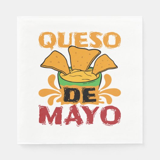Cinco de Mayo Grappige Queso Grap Servet (Voorkant)