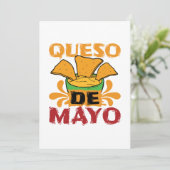 Cinco de Mayo Grappige Queso Puns Feestdagenkaart (Staand voorkant)