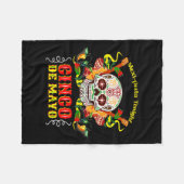 Cinco de mayo grappige suiker schedel vakantie fee fleece deken (Voorkant (Horizontaal))