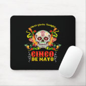 Cinco de mayo grappige suikerschedel vakantiefeest muismat (Met muis)