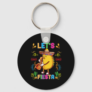 Cinco De Mayo Grappige Taco Sombrero Laten we Fies Sleutelhanger