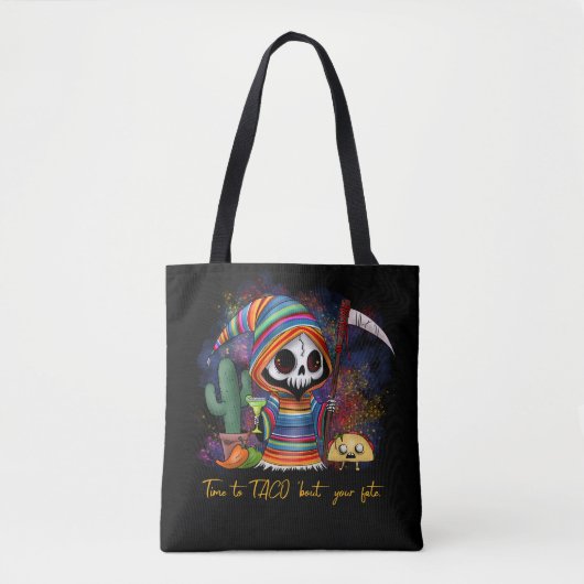 Cinco de Mayo Grim Reaper Tote Bag (Voorkant)