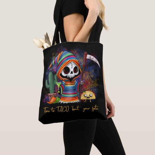 Cinco de Mayo Grim Reaper Tote Bag (Dichtbij)