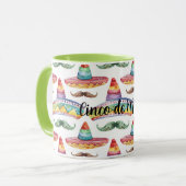 Cinco de Mayo Groen Bruine Snorren Mok (Voorkant links)