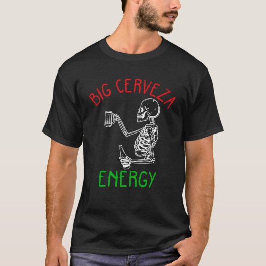 Cinco De Mayo Grote Cerveza Energie Mexicaanse Man T-shirt (Voorkant)