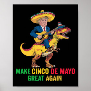 Cinco de Mayo Grote Opnieuw Trump Met Dinosaurus D Poster
