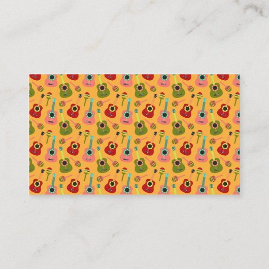 Cinco de Mayo Guitars Maracas Fiesta Mexico Plaatskaartje (Achterkant)