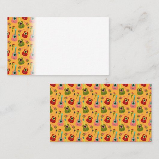 Cinco de Mayo Guitars Maracas Fiesta Mexico Plaatskaartje (Voorkant / Achterkant)