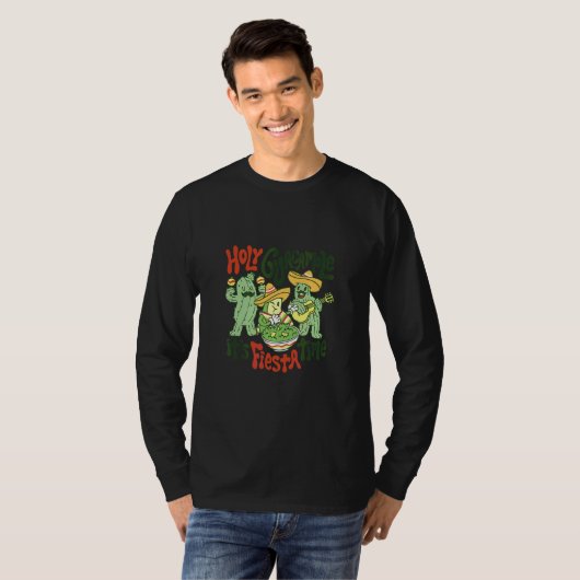 Cinco de Mayo Heilige Guacamole its Fiesta Time Fi T-shirt (Voorkant volledig)