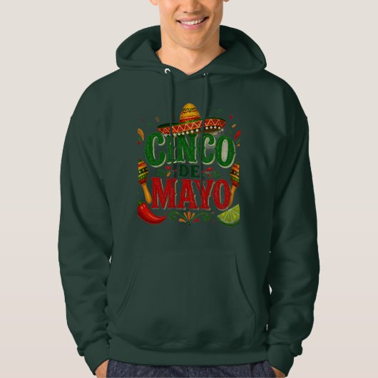 Cinco de Mayo heren Hoodie (Voorkant)