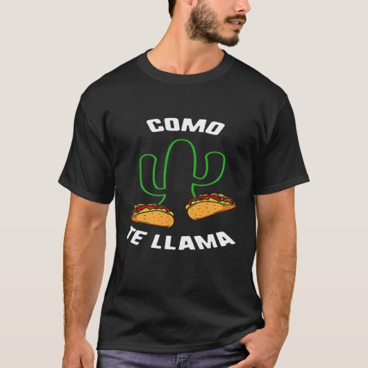 Cinco De Mayo Hoe Heet Je Cactus Tacos Hoed T-shirt (Voorkant)