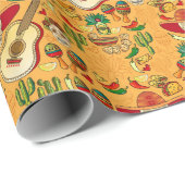 Cinco de Mayo Hoed Mexicaans Thematisch Cadeaupapier (Rol Hoek)