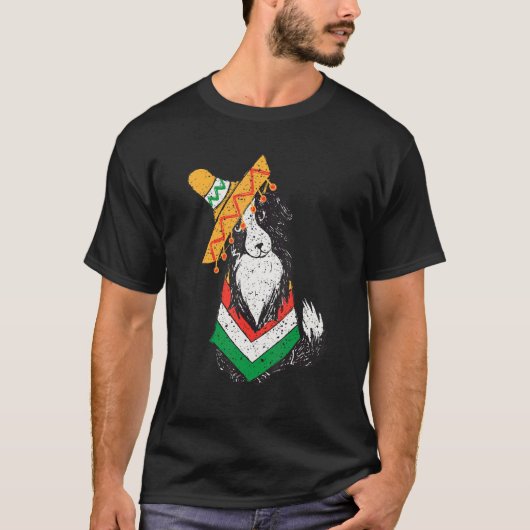 Cinco de Mayo Hond met Sombrero T-shirt (Voorkant)