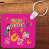 Cinco De Mayo hot pink Sleutelhanger (Achterkant)
